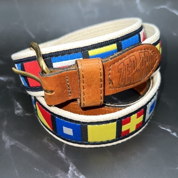 ZEP-PRO Men’s Nautical Flag Belt, Size 44 - Picture 1 of 5